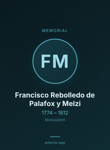 Memorial portrait of Francisco Rebolledo de Palafox y Melzi