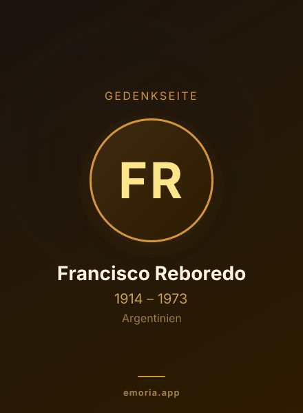 Gedenkportrait von Francisco Reboredo