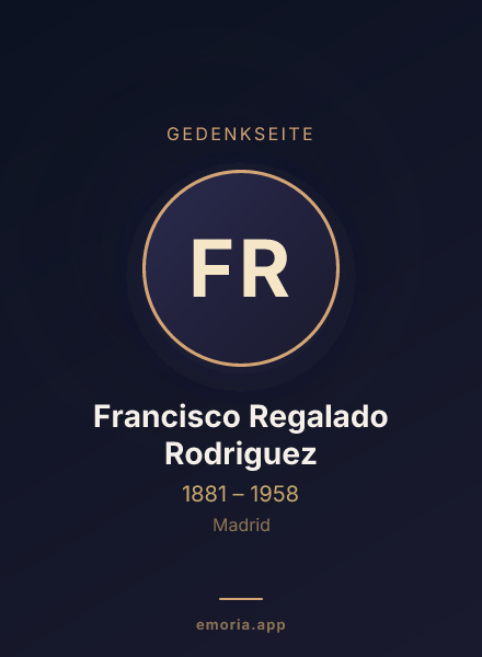 Gedenkportrait von Francisco Regalado Rodriguez