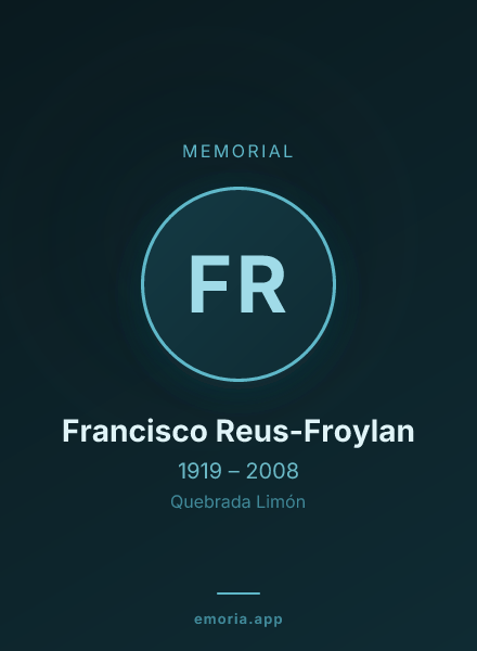 Memorial portrait of Francisco Reus-Froylan