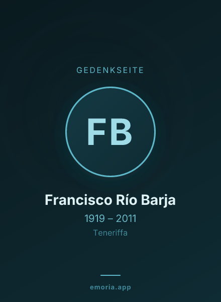 Gedenkportrait von Francisco Río Barja