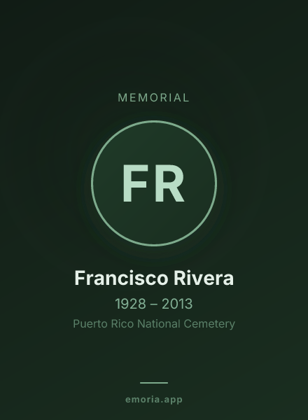 Memorial portrait of Francisco Rivera