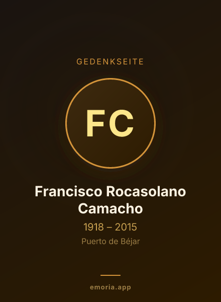 Gedenkportrait von Francisco Rocasolano Camacho