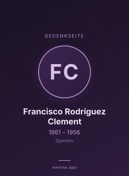 Gedenkportrait von Francisco Rodríguez Clement