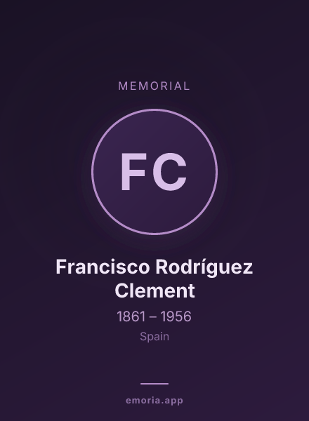 Memorial portrait of Francisco Rodríguez Clement