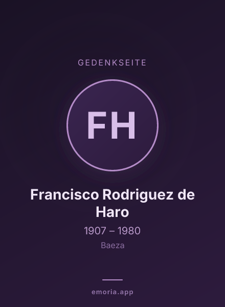 Gedenkportrait von Francisco Rodriguez de Haro