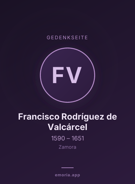 Gedenkportrait von Francisco Rodríguez de Valcárcel