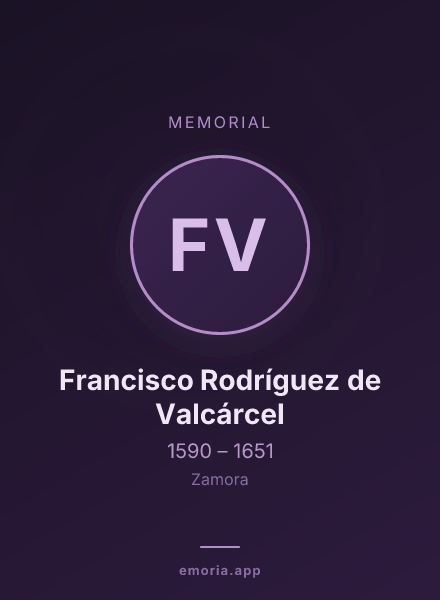Memorial portrait of Francisco Rodríguez de Valcárcel