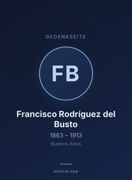 Gedenkportrait von Francisco Rodríguez del Busto