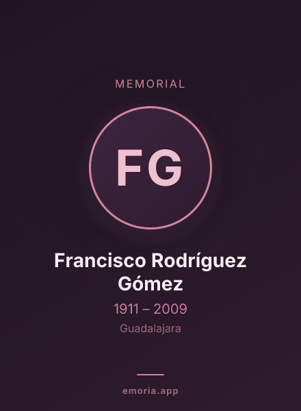 Memorial portrait of Francisco Rodríguez Gómez