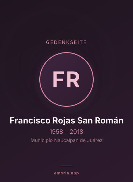 Gedenkportrait von Francisco Rojas San Román