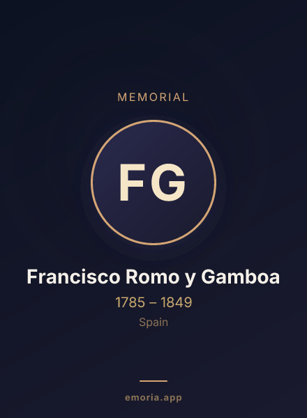 Memorial portrait of Francisco Romo y Gamboa