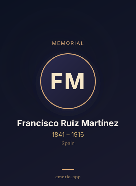 Memorial portrait of Francisco Ruiz Martínez