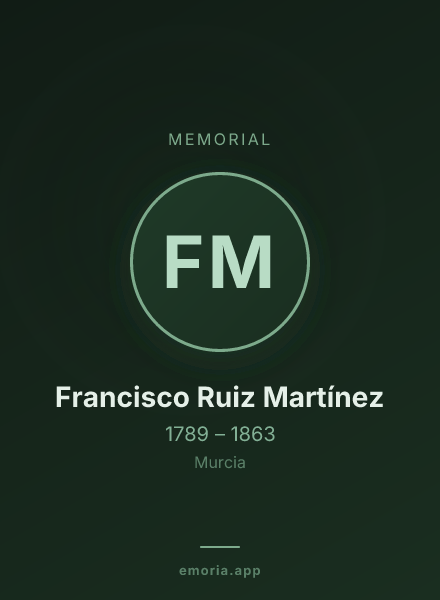 Memorial portrait of Francisco Ruiz Martínez