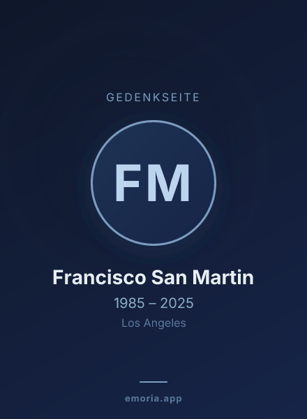 Gedenkportrait von Francisco San Martin