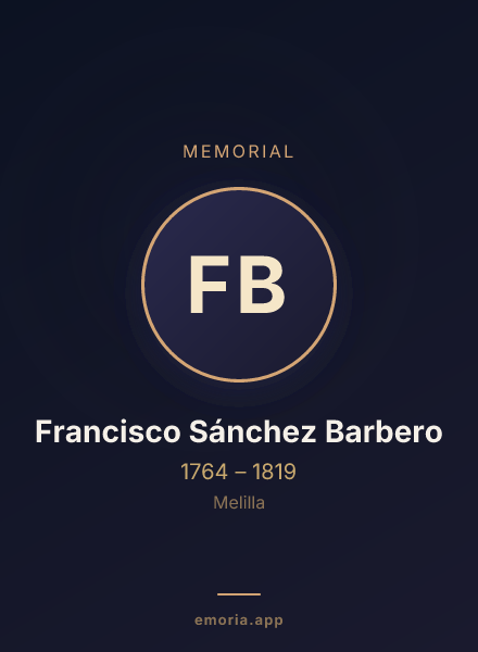 Memorial portrait of Francisco Sánchez Barbero