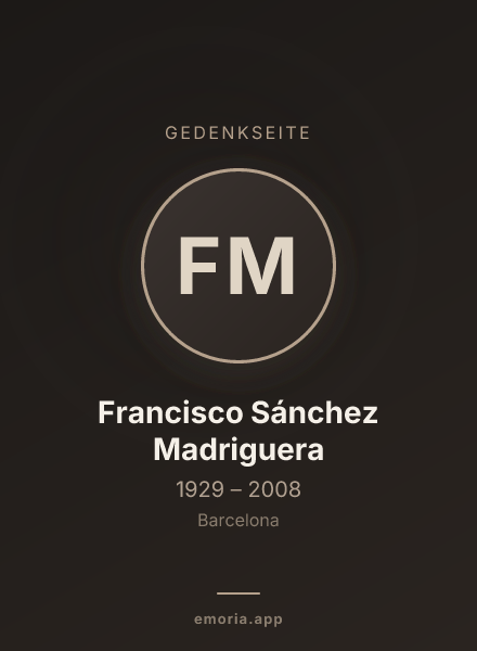 Gedenkportrait von Francisco Sánchez Madriguera