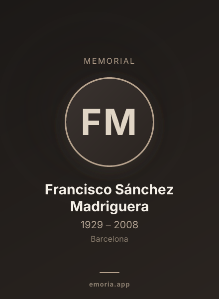 Memorial portrait of Francisco Sánchez Madriguera