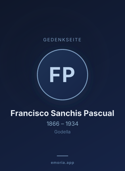 Gedenkportrait von Francisco Sanchis Pascual