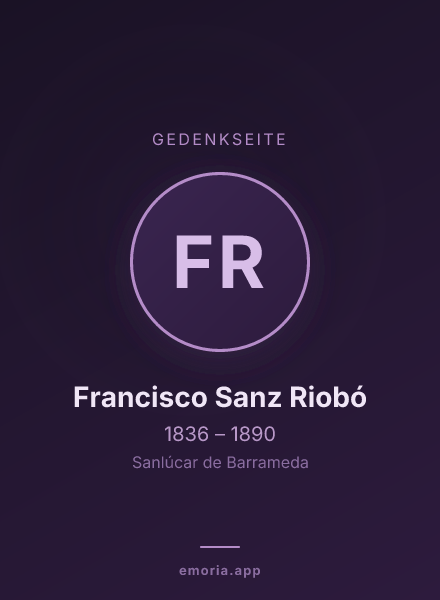 Gedenkportrait von Francisco Sanz Riobó