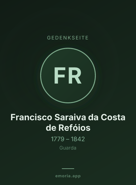 Gedenkportrait von Francisco Saraiva da Costa de Refóios