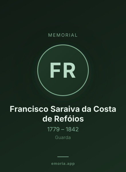 Memorial portrait of Francisco Saraiva da Costa de Refóios