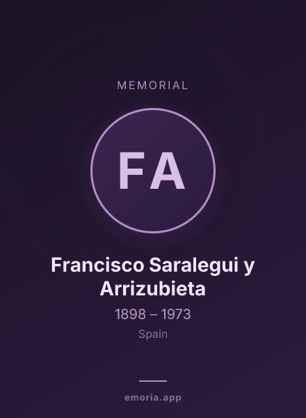 Memorial portrait of Francisco Saralegui y Arrizubieta