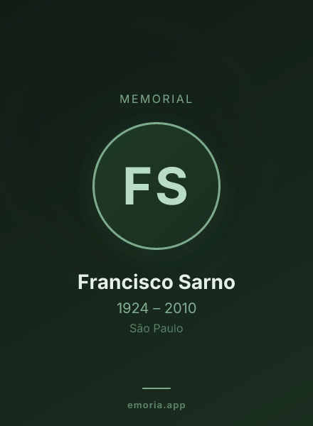 Memorial portrait of Francisco Sarno