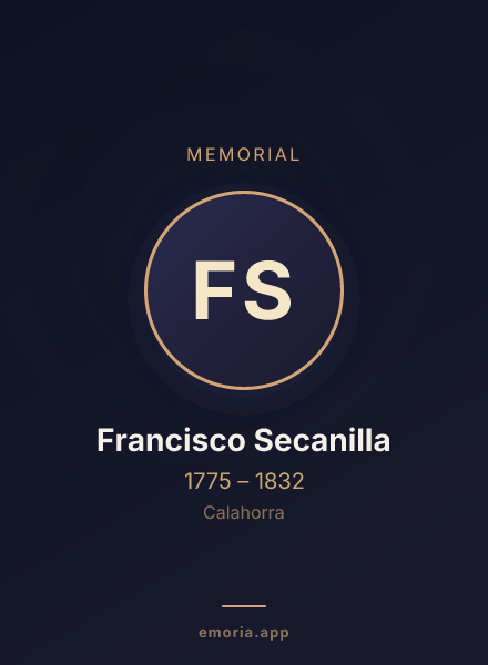 Memorial portrait of Francisco Secanilla