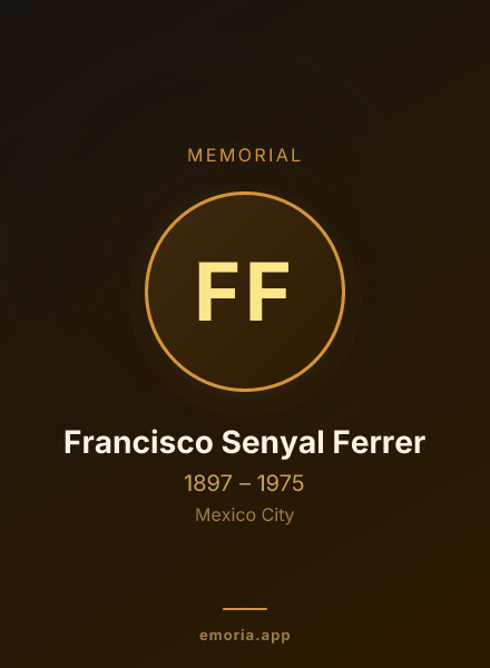 Memorial portrait of Francisco Senyal Ferrer