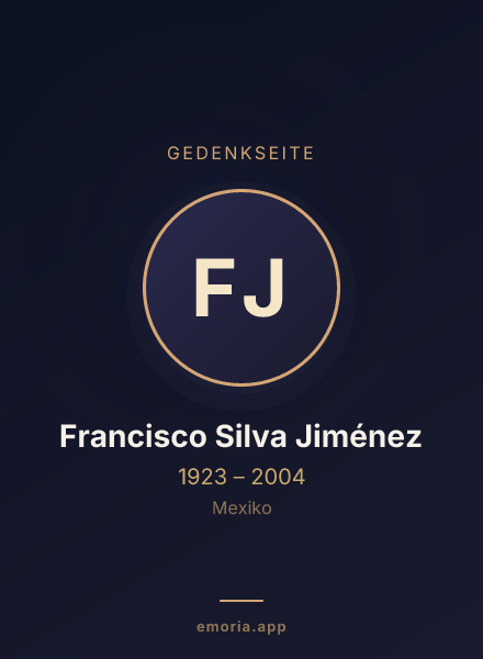 Gedenkportrait von Francisco Silva Jiménez