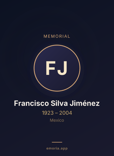 Memorial portrait of Francisco Silva Jiménez
