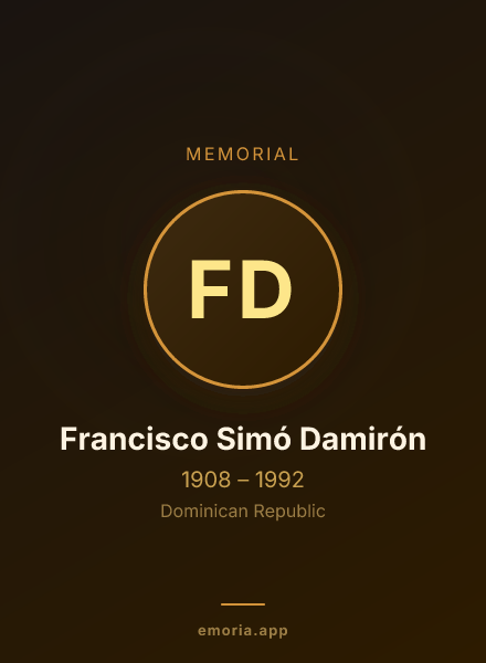 Memorial portrait of Francisco Simó Damirón