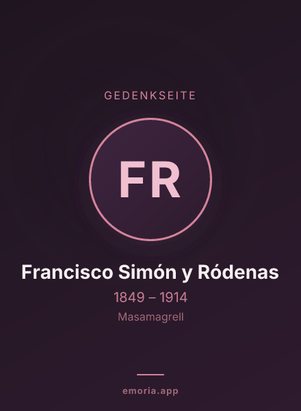 Gedenkportrait von Francisco Simón y Ródenas