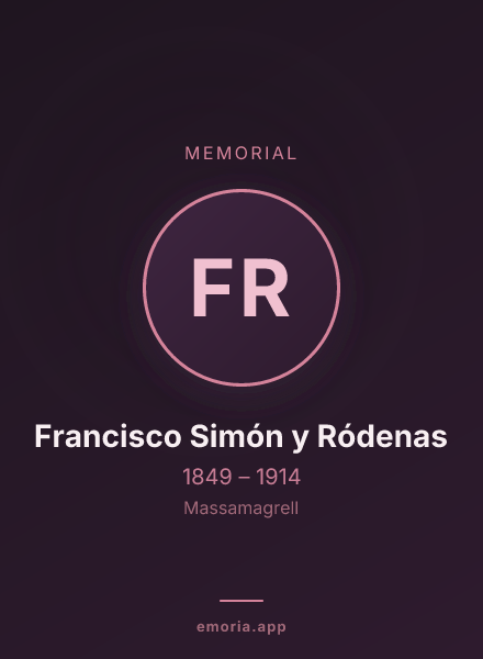Memorial portrait of Francisco Simón y Ródenas