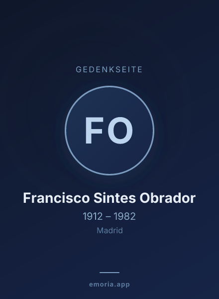 Gedenkportrait von Francisco Sintes Obrador