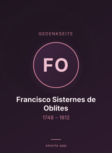 Gedenkportrait von Francisco Sisternes de Oblites