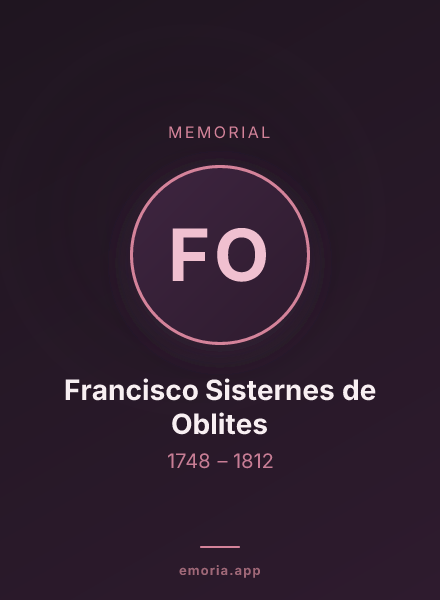 Memorial portrait of Francisco Sisternes de Oblites