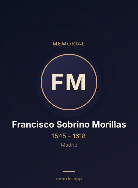 Memorial portrait of Francisco Sobrino Morillas