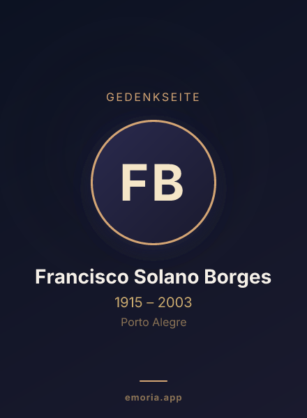 Gedenkportrait von Francisco Solano Borges