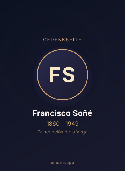 Gedenkportrait von Francisco Soñé