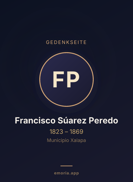 Gedenkportrait von Francisco Súarez Peredo