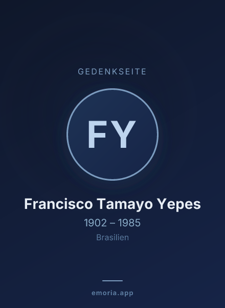 Gedenkportrait von Francisco Tamayo Yepes