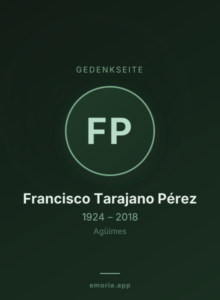 Gedenkportrait von Francisco Tarajano Pérez
