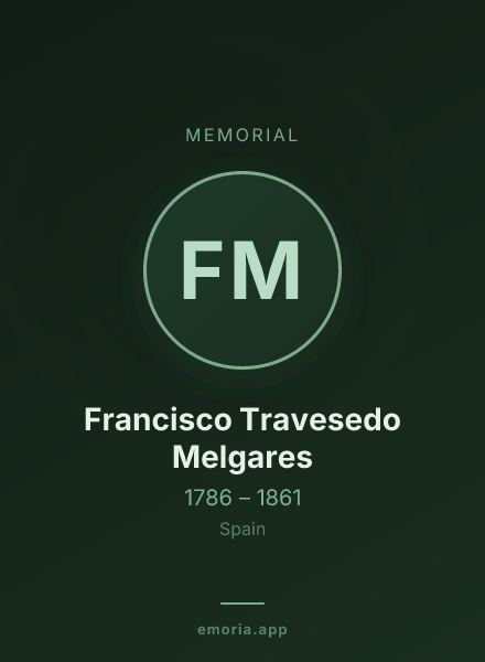 Memorial portrait of Francisco Travesedo Melgares
