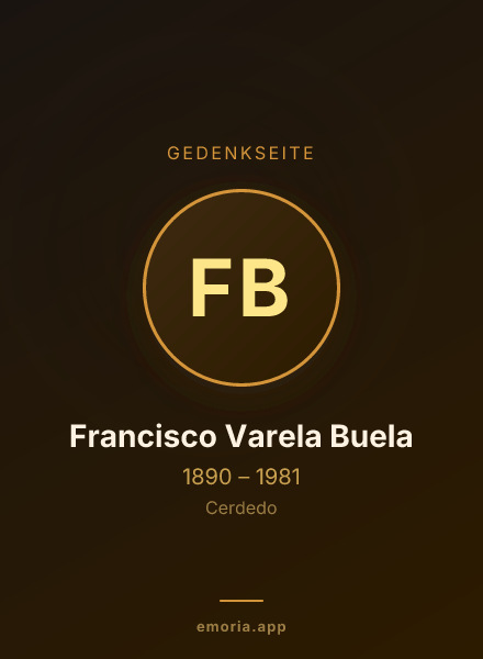 Gedenkportrait von Francisco Varela Buela