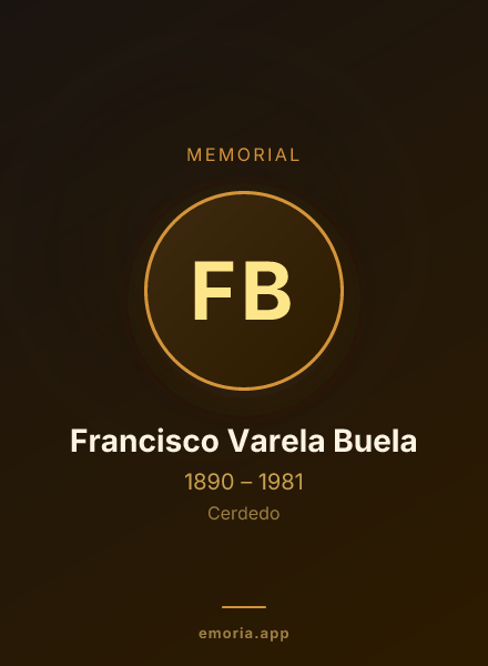 Memorial portrait of Francisco Varela Buela