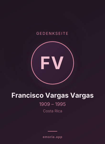 Gedenkportrait von Francisco Vargas Vargas