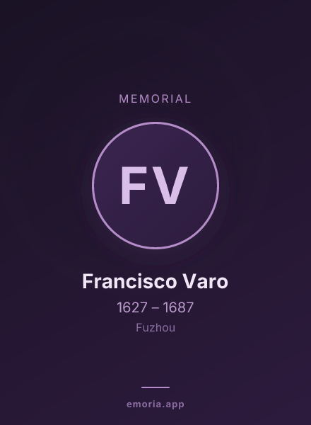 Memorial portrait of Francisco Varo