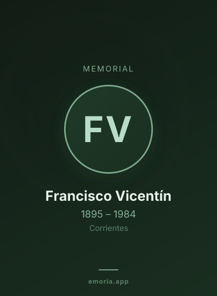 Memorial portrait of Francisco Vicentín